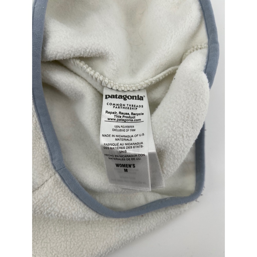 Patagonia Synchilla Snap-T Fleece Pullover Cream Off White Two-Tone Women Size M - Picture 8 of 8